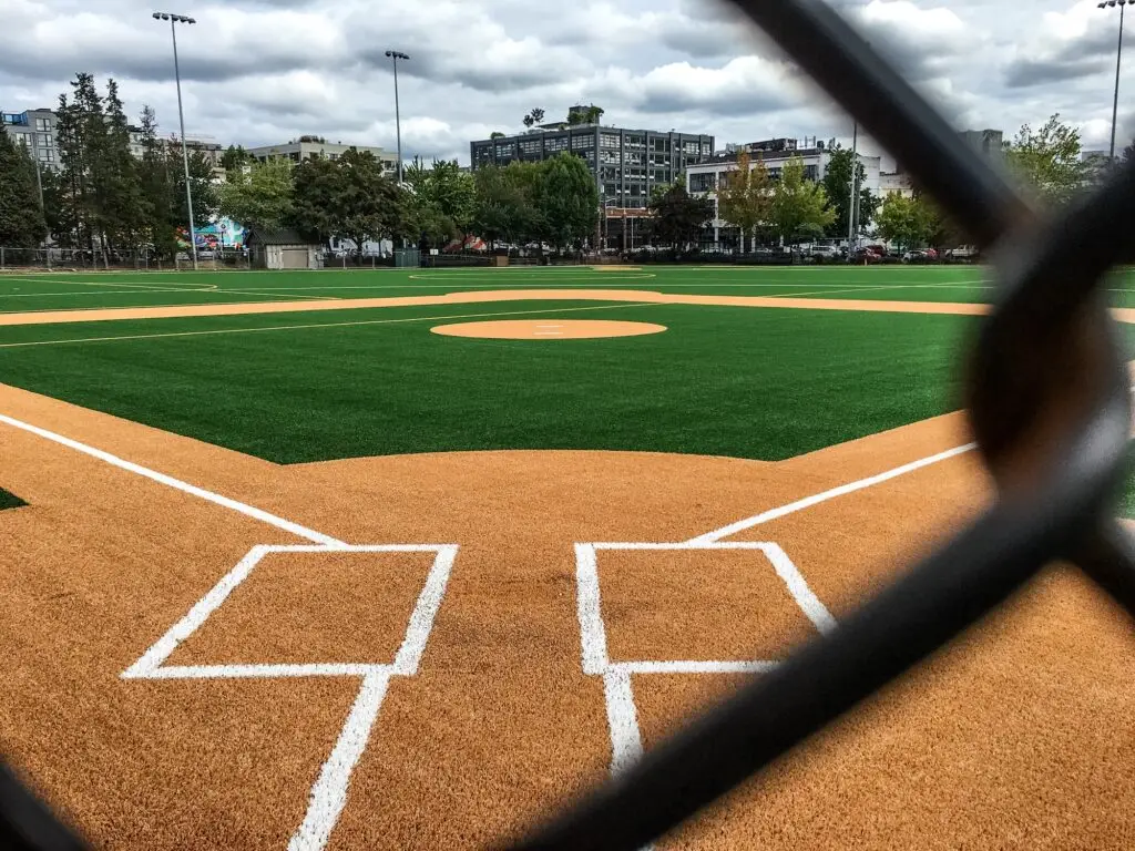Empty baseball field